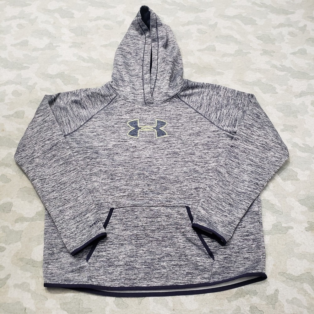 Under Armour Hoodie Womens XL Gray Pullover Pockets Coldgear Storm